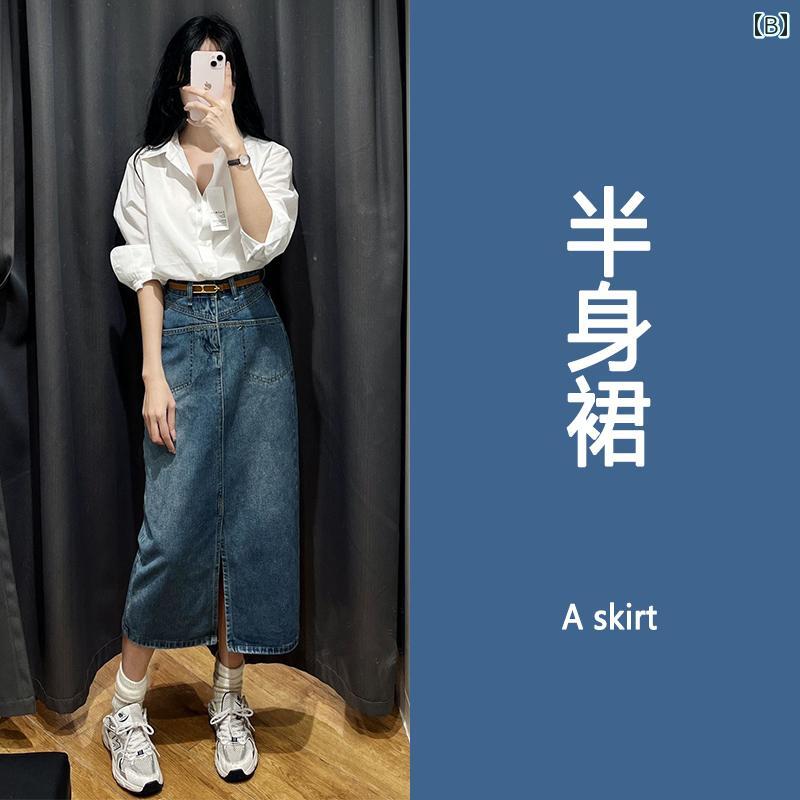 デニム　ドレス　レディース 2025夏 ティー スタイル 衣装 韓国 ドラマ小 ドレス 一式 高級 デニム スーツ 女性用