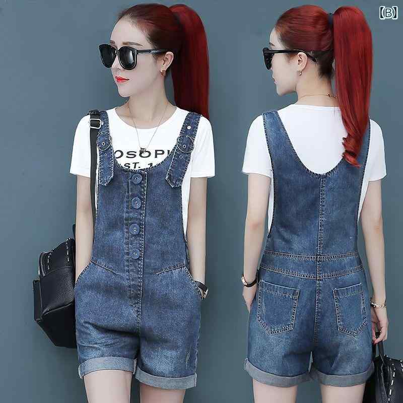 デニム　ドレス　レディース 女性用 ドレス 夏の スタイル 学生の スリム 腹を 覆う イン ショート デニムオーバーオール サスペンダー スカート