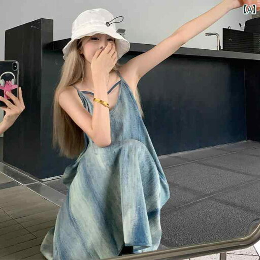 デニム ドレス レディース ブレンド デニム サスペンダー ドレス 女性用 夏 な スリム ストレート ロング スカート デニム ドレス レディース ブレンド デニム サスペンダー ドレス 女性用 夏 な スリム ストレート ロング スカート