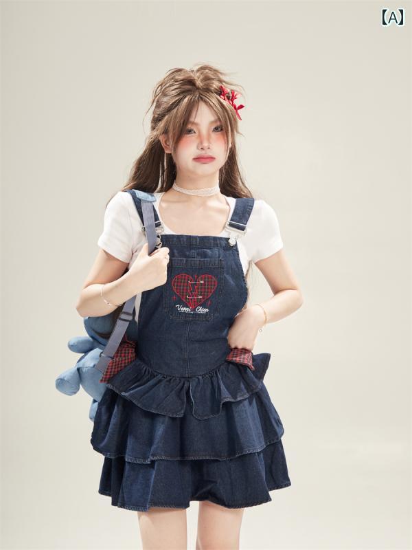 デニム　スカート　レディース 甘くて スパイシーな シック ヘビー ケーキ デニム ショート スカート ..