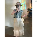 デニム スカート レディース 夏の ティー 衣装 遊び心と 活気の ある 年齢を 減らす エレガントの サスペンダー ドレス デニム ツーピース スーツ 完全な...