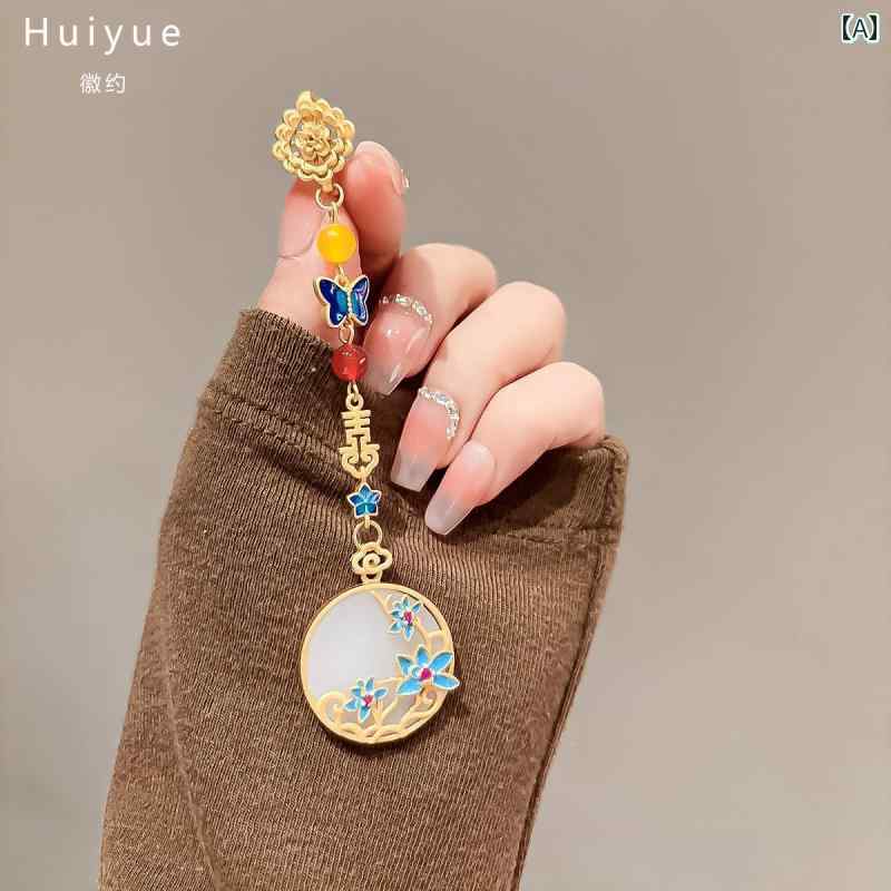 アクセサリー　ピン　ヘア レトロ チャイナ風 チャイナ ドレス ボタン プレス ペンダント タッセル ブローチ 漢服 アクセサリー 女性 高級 センス コサージュ