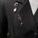 アクセサリー タッセル ピン 複数の 組み合わせの ブローチ ロング チェーン タッセル ピン レトロ ファッション ハイエンド スーツ ジャケット コート コ...