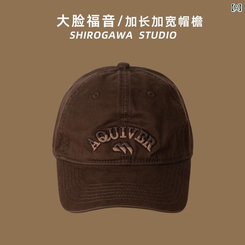 メンズ　帽子　キャップ 大きめの 頭囲の レディースの 深い トップの つばの 広い 春夏 綿の 野球帽 ..