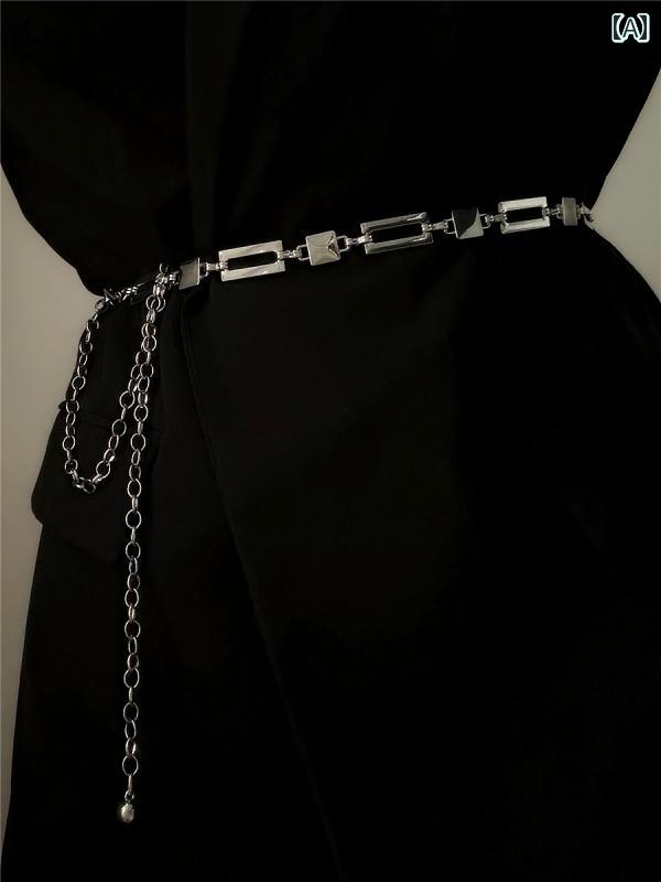 レディース　ベルト　チェーン スカート 装飾 チェーン シルバーメタル アクセサリー スーツ ドレス ベルト 女性 ウエスト ハイエンド シンプル セクシー シール