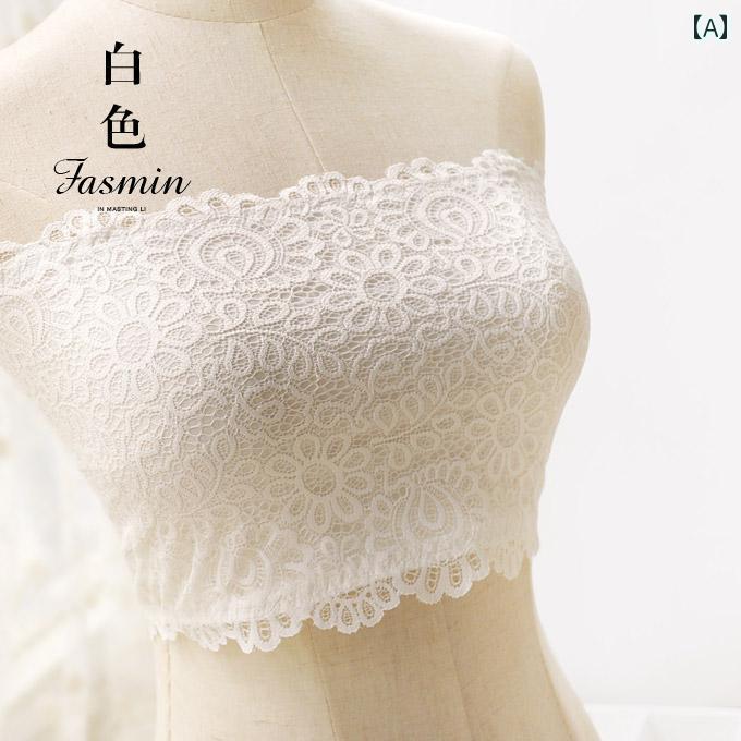 ブラ　レース　下着 デブ mmさん向け 大きいサイズ レース チューブ トップ 下着 露出 対策 ショート ..