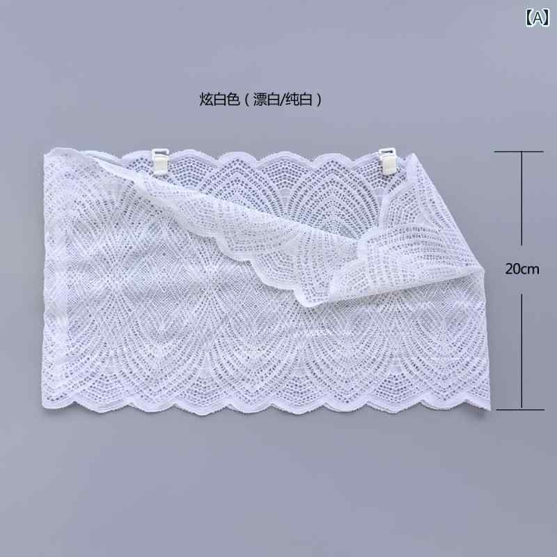 ブラ　レース　下着 2枚 セット フル レース 露出 防止 ベース セクシー 通気性 ホワイト チューブ ト..