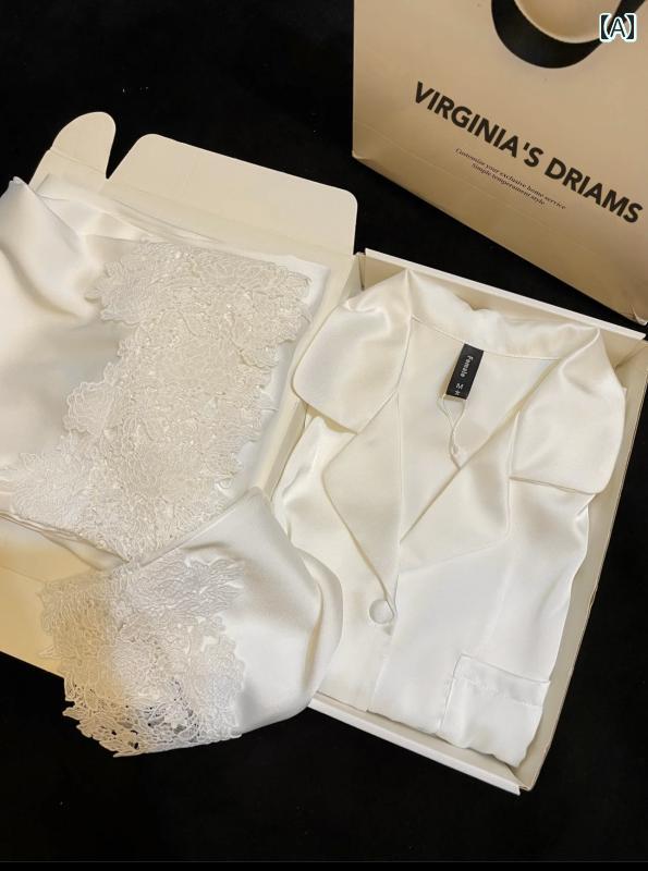 ランジェリー　下着　レース ホワイト ムーンライトの 高級 水溶性 レース 冷感 パジャマ レディース ..