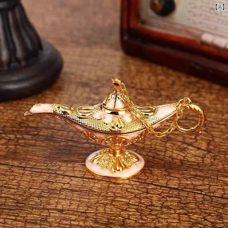 飾り 歴史 アラジン 魔法の ランプ ポット デスク トップ 装飾品 敦煌の 願い 金属製 ホームデコレーション 新築 祝い ギフト アラビア 風 おもちゃ