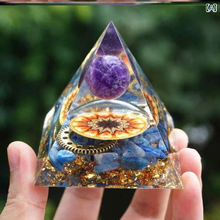 飾り 歴史 水晶 6 cm ピラミッド オフィス デスク トップ リビング ルーム ホームデコレーション 装飾品 ギフト