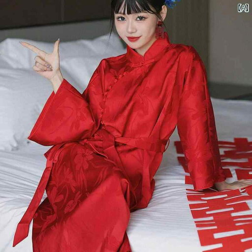 赤いドレス レディース 朝 撮影 ドレス モーニング ガウン 女性 花嫁 中国 スーツ チャイナ 唐装 ツーピース 赤 祝賀 会 秋冬 赤いドレス レディース 朝 撮影 ドレス モーニング ガウン 女性 花嫁 中国 スーツ チャイナ 唐装 ツーピース 赤 祝賀 会 秋冬