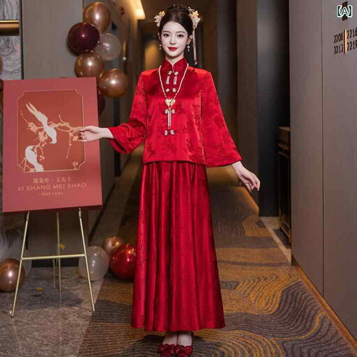 赤いドレス レディース 祝賀 会の 服装の 花嫁の チャイナ風 チャイナ ドレスの ウェディング スーツ バーガンディの 婚約 高級 ホーム 秋冬 赤いドレス レディース 祝賀 会の 服装の 花嫁の チャイナ風 チャイナ ドレスの ウェディング スーツ バーガンディの 婚約 高級 ホーム 秋冬