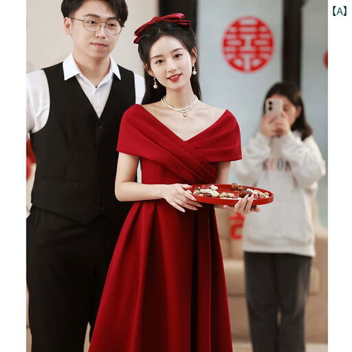 赤いドレス レディース フレンチトースト ドレス 2025 花嫁 プチ エンゲージメント 妊婦の お腹を カバー する Vネックの 女性は 普段着に できます 赤いドレス レディース フレンチトースト ドレス 2025 花嫁 プチ エンゲージメント 妊婦の お腹を カバー する Vネックの 女性は 普段着に できます