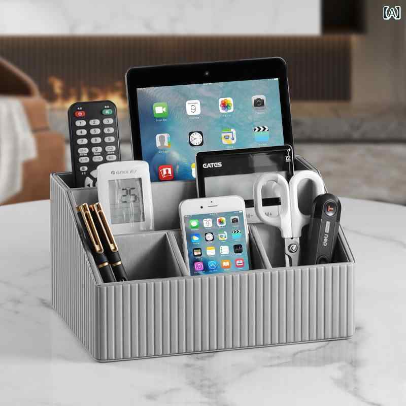 収納　ボックス　オフィス　 デスク トップ 収納 ボックス リモコン 雑貨 コーヒー テーブル ベッド サイド ラック 多機能 文房具 オフィス