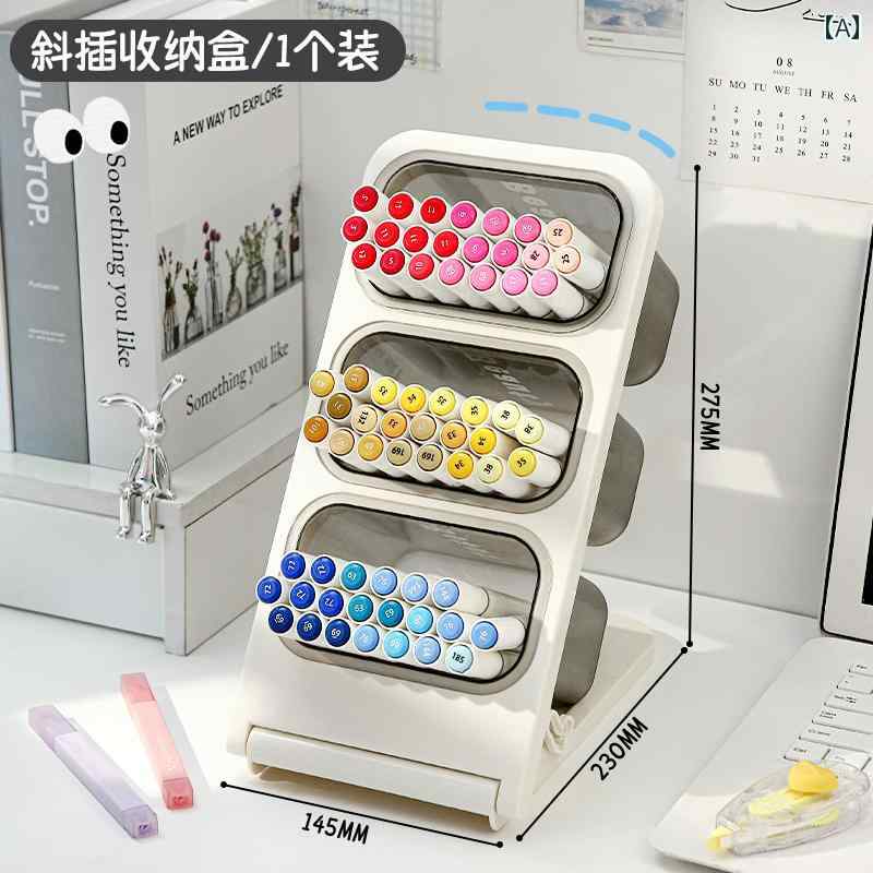 収納　ボックス　オフィス　 取り外し 可能 斜め ペンホルダー 収納 ボックス。大容量。 子供 男の子 ..