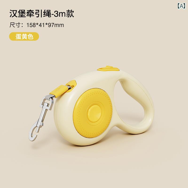 わんちゃん　ハーネス　かわいい AIWO / Aiwo ハンバーガー ペット 犬 牽引 ロープ 自動 伸縮 式 装置 ..