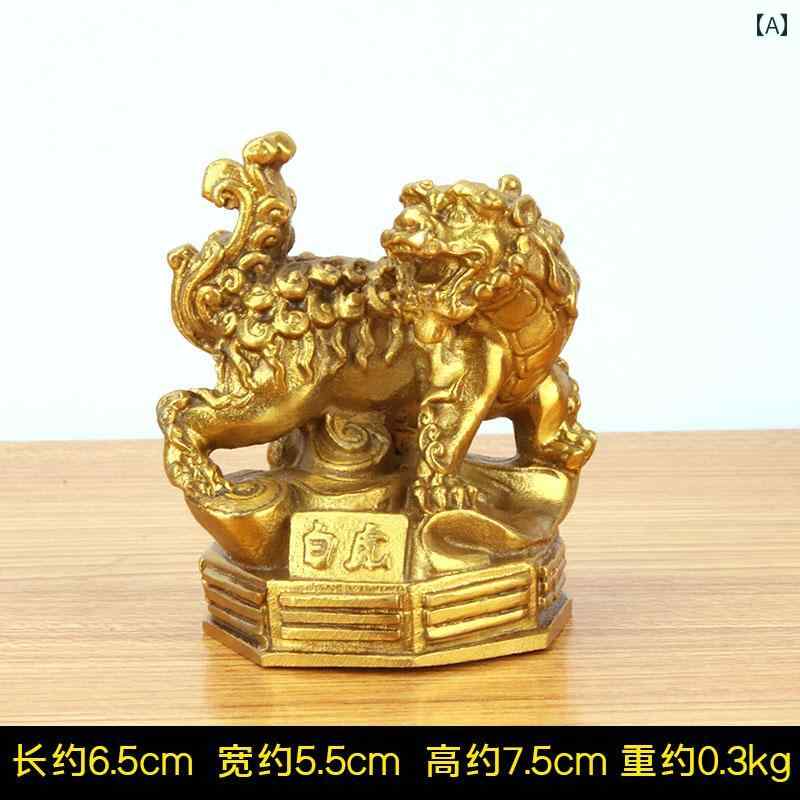 アンティーク 雑貨 飾り 銅製の 四 神 獣の 置物 青 龍 白虎 朱雀 玄 武の 面 神の 装飾品 家庭用 ギフト