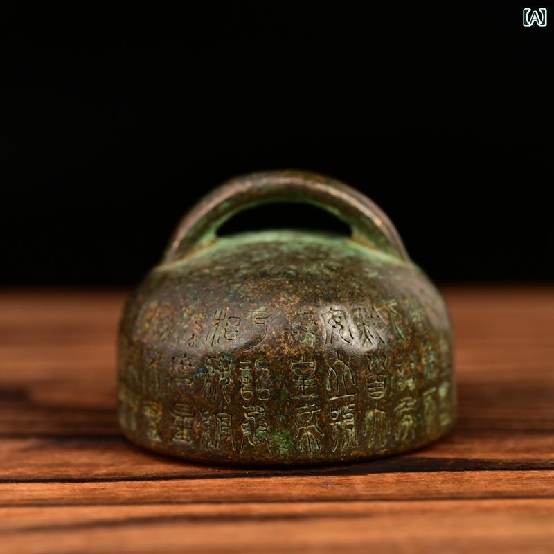 アンティーク　雑貨　飾り 銅製 秦 始 皇帝の 勅 令 ウェイト 文鎮 定規 事務用 圧力 家庭用 ポーチ 装..