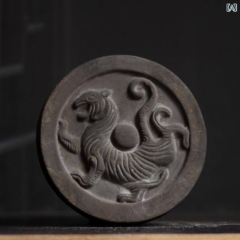 アンティーク　雑貨　飾り レトロ 漢代 瓦 拓本 制作 材料 秦 レンガ 装飾 アンティークコレクション ..