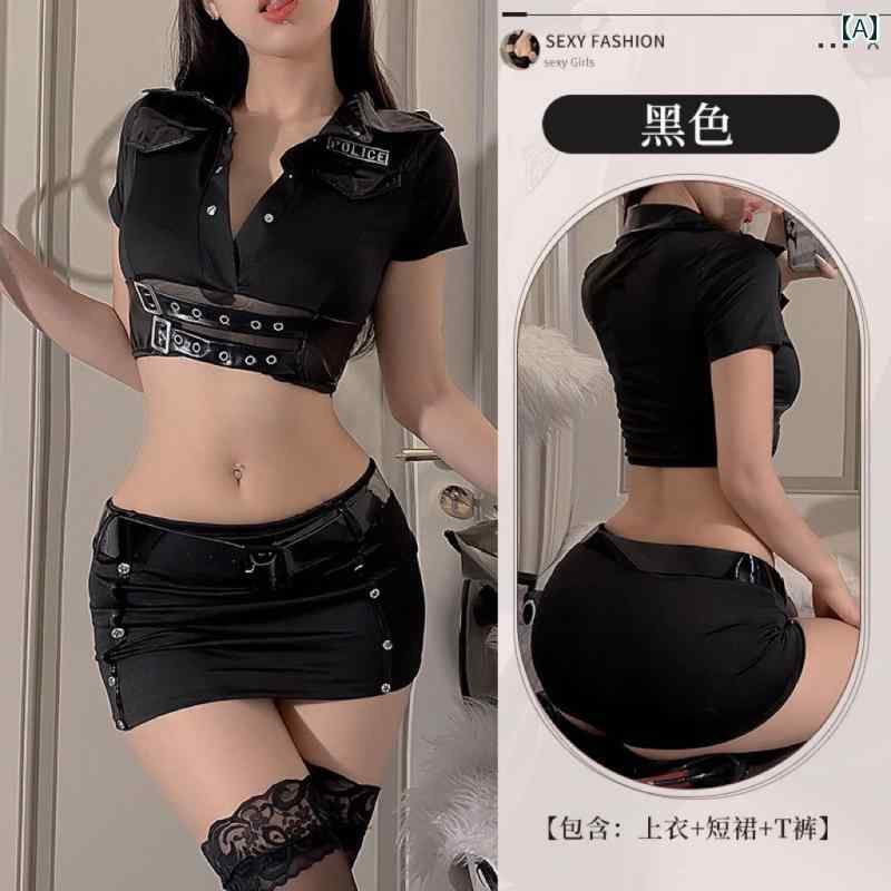 コスチューム ハロウィン 大人 魅惑的 バイク ハロウィン コスチューム 婦人 警官の コスプレ ナイトクラブ バー パーティー パテントレザーの 制服 スーツ