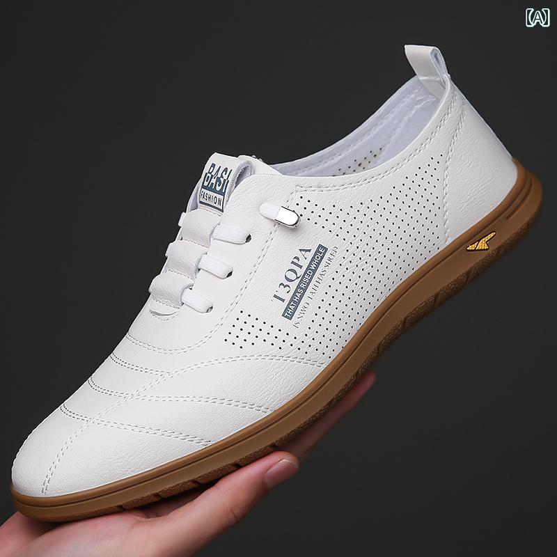 ビジネス 革靴 シューズメンズ Yierkang メンズシューズ 夏 革 カジュアル サンダル メ ンズ 通気性 薄..