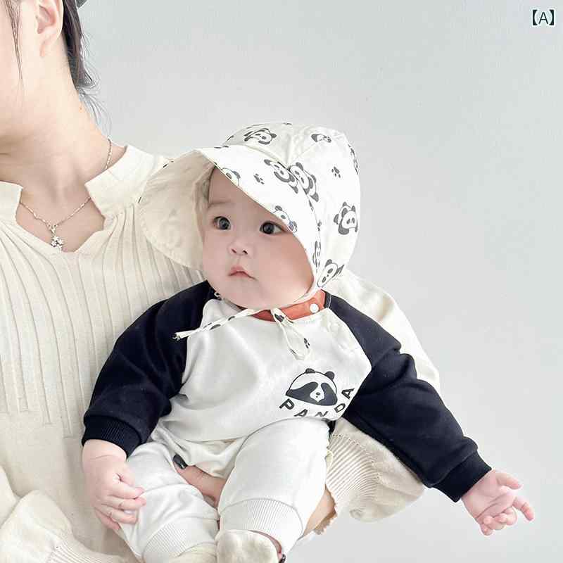 赤ちゃん用　帽子　かわいい 赤ちゃんの 春秋 薄手 帽子の 煙突 つば 広の 日よけ 宮殿の 帽子 男の子..