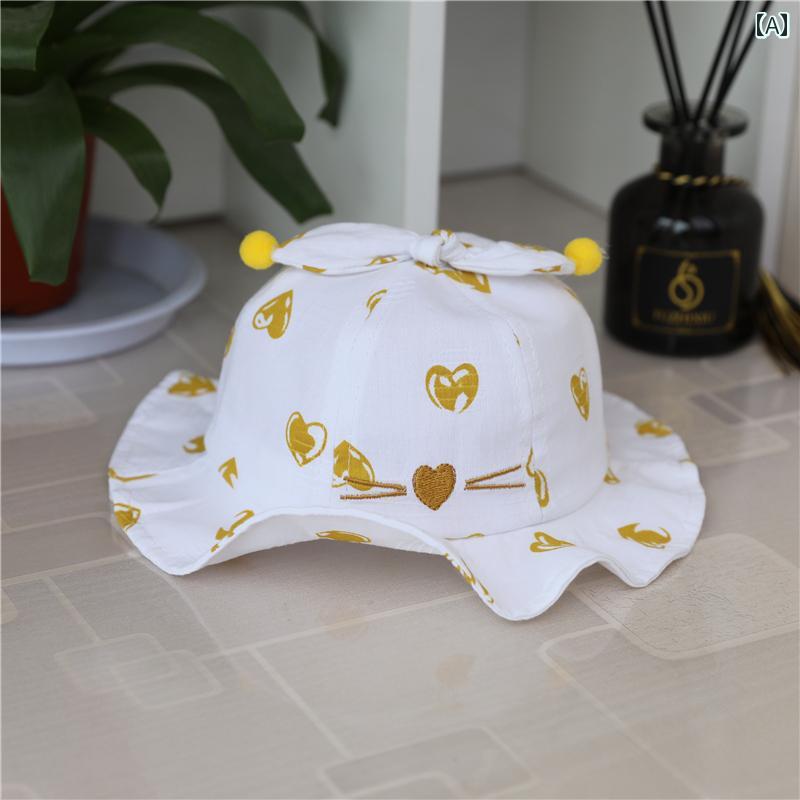 赤ちゃん 帽子 ベビー ベビー ハット 春秋 夏の 薄手 日よけと 日焼け防止の 漁師の 帽子 メンズ レディース 幼児と 幼児用 生後 36ヶ月の 子供用