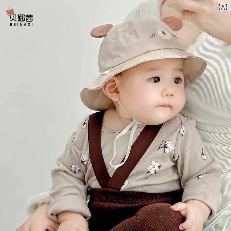 赤ちゃん　帽子　ベビー ベビー 帽子 夏用 日よけ フィッシャーマン ハット 男の子 サンハット 韓国 薄..