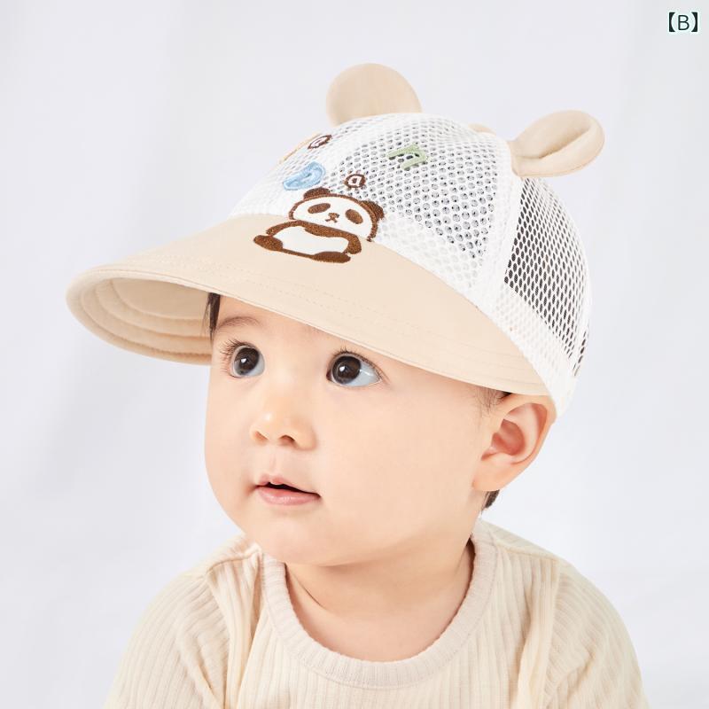 赤ちゃん　帽子　ベビー ベビー サンハット 夏 子供用 帽子 キャップ つば 広 男の子 女の子用 ネット