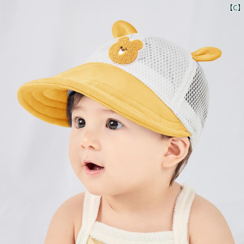 赤ちゃん　帽子　ベビー ベビー サンハット 夏 子供用 帽子 キャップ つば 広 男の子 女の子用 ネット