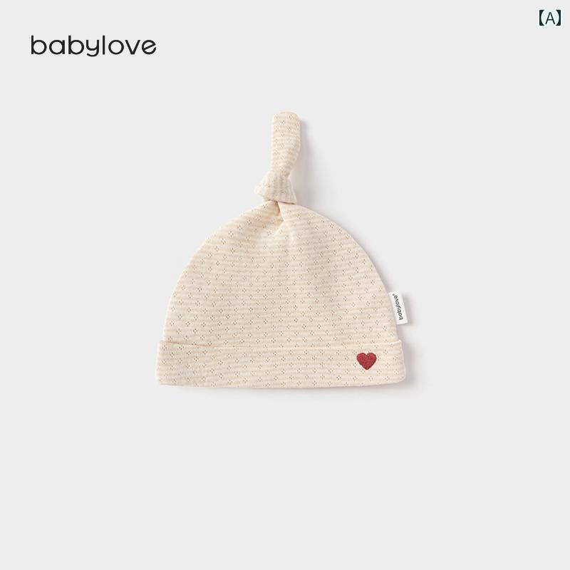 赤ちゃん 帽子 ベビー ベビー ラブ 新生児用 帽子 夏用 薄手 コットン ジャカード 通気性 泉 門