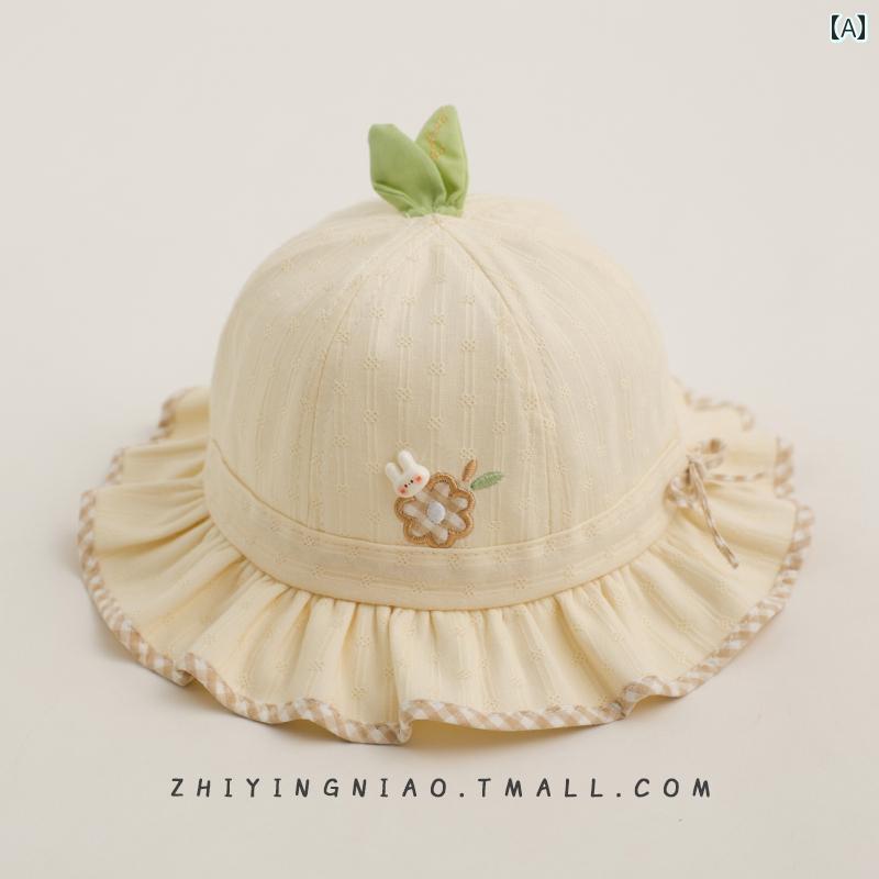 赤ちゃん　帽子　ベビー ベビー 帽子 春秋 薄手 フィッシャーマン ハット 夏 幼児用 サンハット 女の子 つば 広