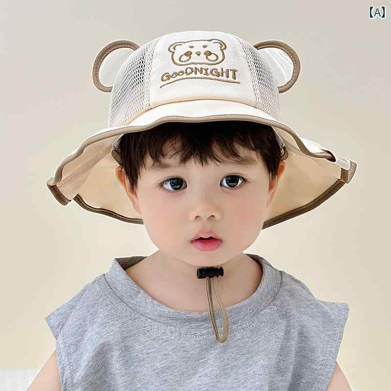 赤ちゃん用　帽子　かわいい ベビー サンハット 夏用 薄型 子供用 男の子 女の子 サン フィッシャーマ..