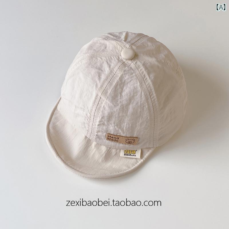 赤ちゃん用 帽子 かわいい ベビー ベースボール キャップ 夏 薄手 メンズ レディースの 速乾 日よけ 帽子 ピーク 春秋 2024 スタイル