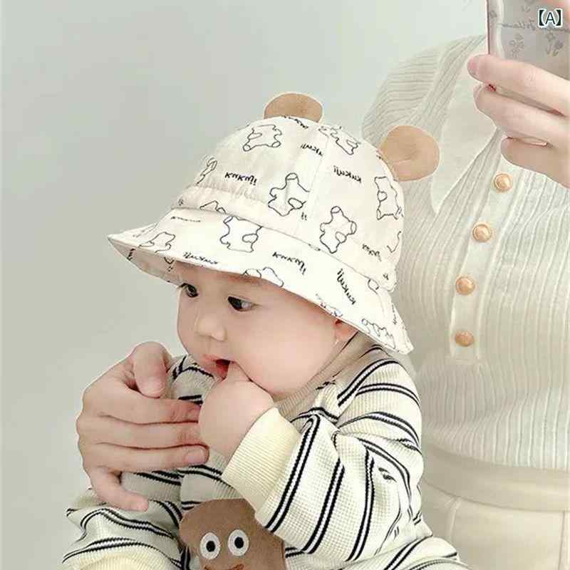 赤ちゃん用　帽子　かわいい ベビー フィッシャーマン ハット 春秋 薄型 かわいい 男の子と 女の子 サンハット 夏 クール 帽子 6ヶ月 2歳