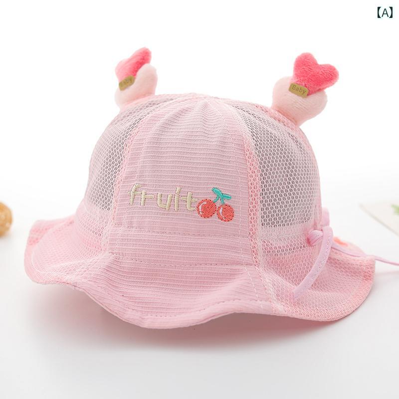 赤ちゃん用　帽子　かわいい ベビー 帽子 夏用 薄型 女の子 フィッシャーマン ハット 男の子 幼児 春秋..