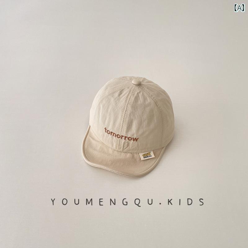 赤ちゃん用　帽子　かわいい ベビー 帽子 サンハット キャップ 男の子 野球帽 女の子 夏 薄型 小さめ 月齢