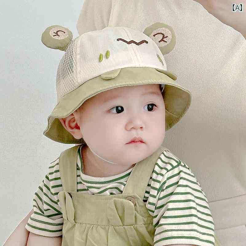 赤ちゃん用　帽子　かわいい ベビー 帽子 夏用 薄手 男の子 女の子 メッシュ サンシェード 幼児 かわい..