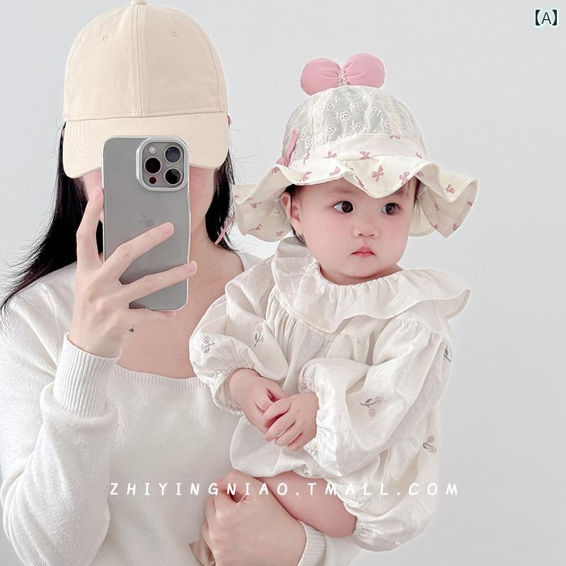 赤ちゃん用　帽子　かわいい ベビー 帽子 夏用 フィッシャーマン ハット 春秋用 薄手 女の子用 アウト..