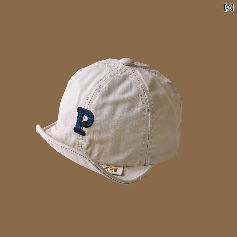 赤ちゃん用 帽子 かわいい ベビー 帽子 夏 薄手 赤ちゃん ひさし キャップ メンズ レディースの 宝 日よけ 速乾 子供の 野球帽