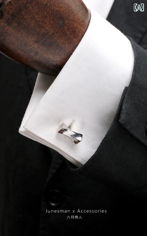 カフス ボタン シャツ オリンピア June メンズ フレンチ カフスボタン カフス ネイル シャツ ギフト ボックス