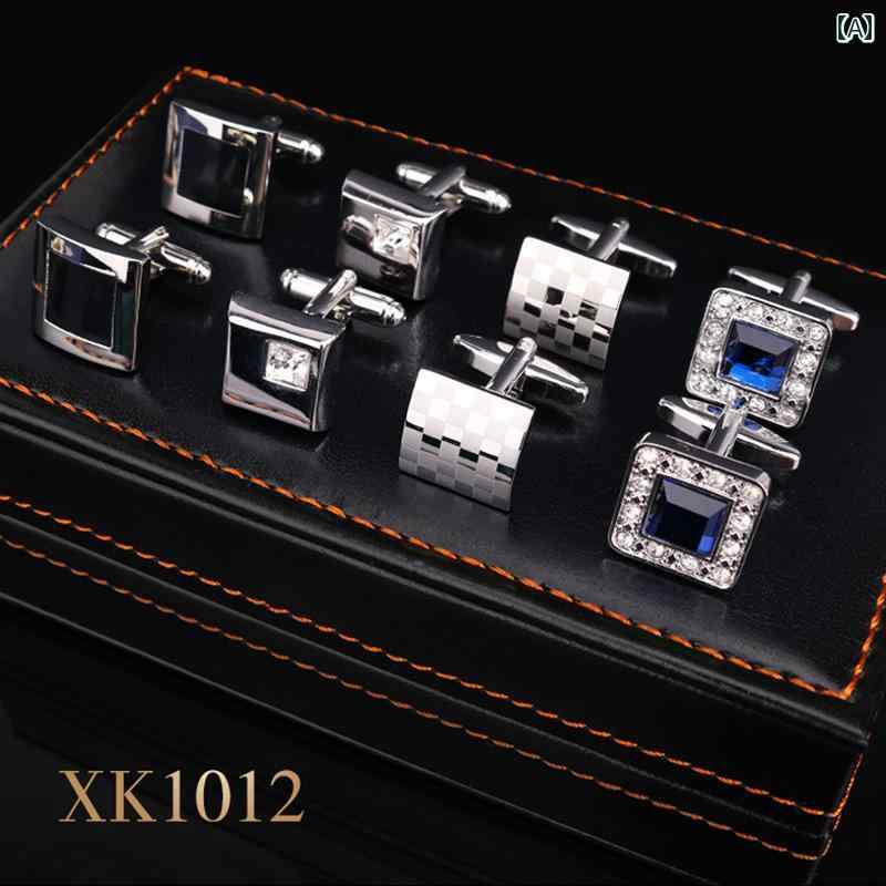 カフス ボタン シャツ 【 4点 ギフト ボックス】 フレンチ カフスボタン カフス スタッド メンズ 高級 メンズレディース