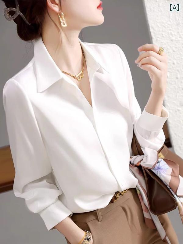 白シャツ　レディース　きれいめ アウトレット Gedi カット ラベル テール グッズ レディース 春秋 プリント ショール ホワイト タイ 長袖 シャツ