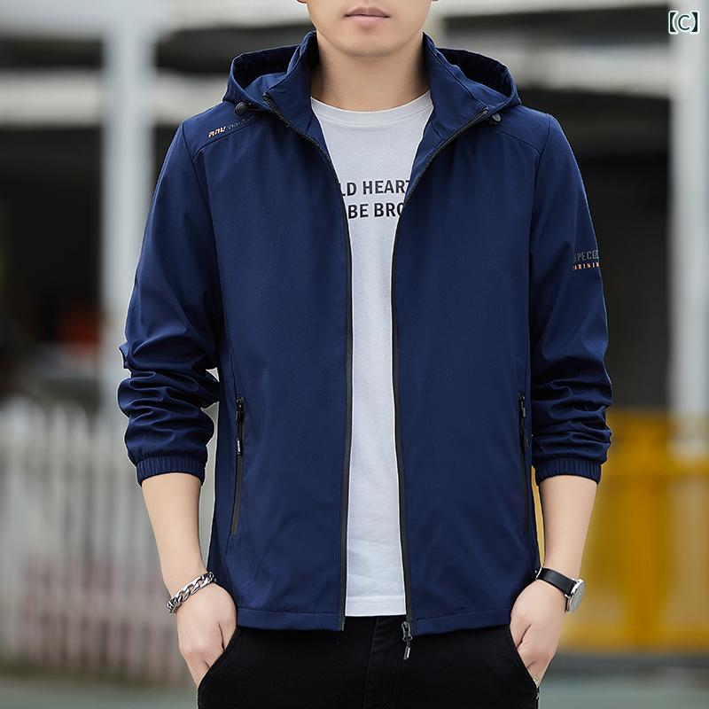 アウター　ジャケット　メンズ ジャケット メンズ スリムフィット 取り外し 可能 フード 2024 春 カジュアル トップス 裏起毛 厚手 カット ラベル