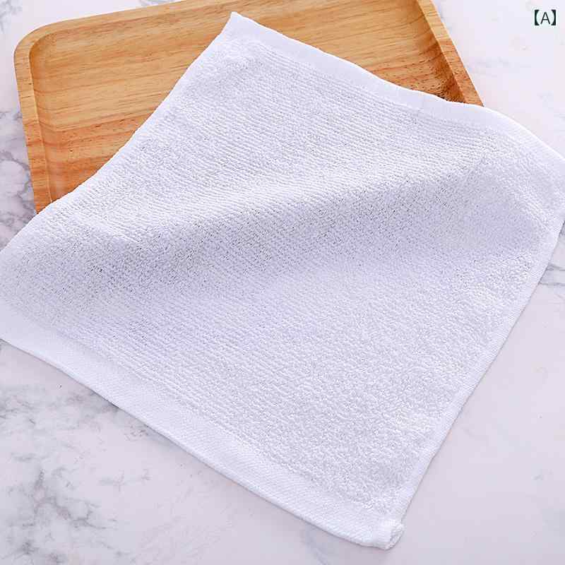 ハンカチ　ハンドタオル 10 パック 綿 白 小さい 正方形 タオル ホテル 幼稚園 レストラン 手拭き 白い 鍋 ハンカチ 雑巾