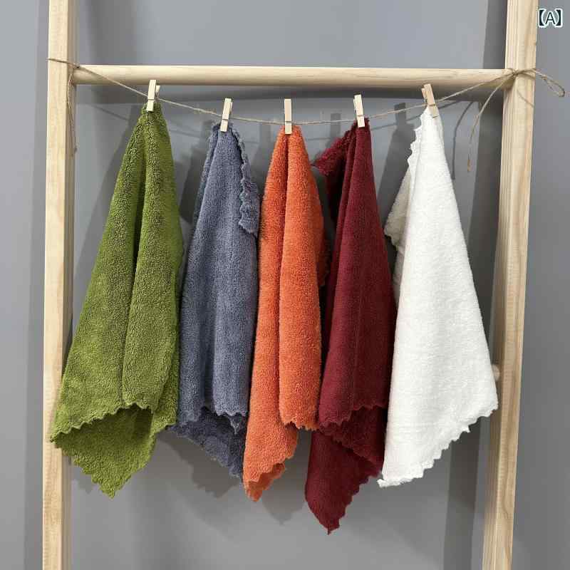 ハンカチ　ハンドタオル 5枚の レース コーラル フリー スプレー ンスクエア タオルは 水を 吸収 し 抜け落ちません。 30× 40枚の 柔らかく 快適 子供用 ハンカチ。