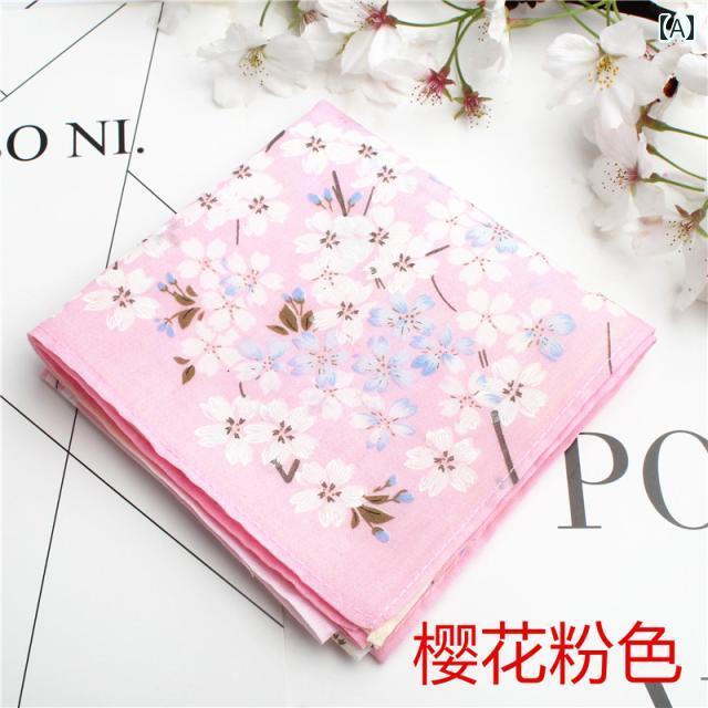 ハンカチ　ハンドタオル 小さい 透明な 綿の レディース ハンカチ プリント 工芸 柔らかく 吸収性の ある 正方形の タオル の