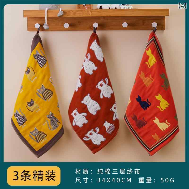 ハンカチ　ハンドタオル 綿 ガーゼ 大きい 正方形 タオル 家庭用 メンズ レディースの フェイスタオル 柔らかく 吸収性の 綿糸 くずの 出ない ハンカチ