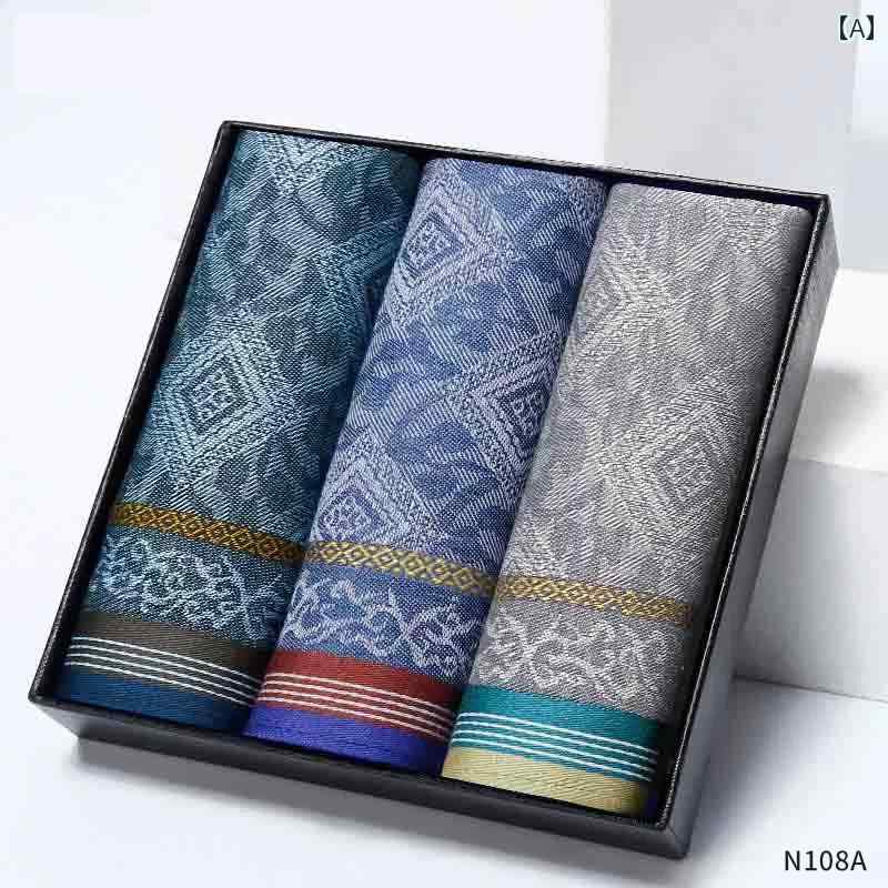 ハンカチ　ハンドタオル 男性用 ハンカチ 綿 汗を 吸収 し 涙を 拭う 携帯用 昔ながらの 和風 大きい 正方形 クラシック 小さい