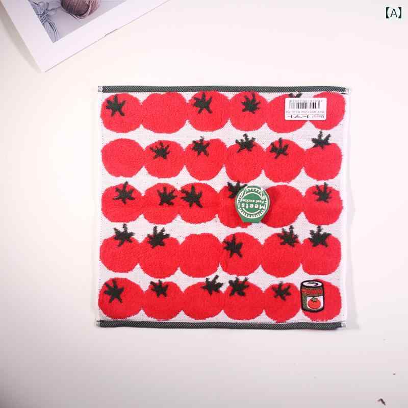 ハンカチ　ハンドタオル 和風 レディース 小さめ スクエアタオル ハンカチ フェイスタオル 厚手 コットン 刺繍